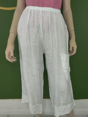 White Side Pocket Pant